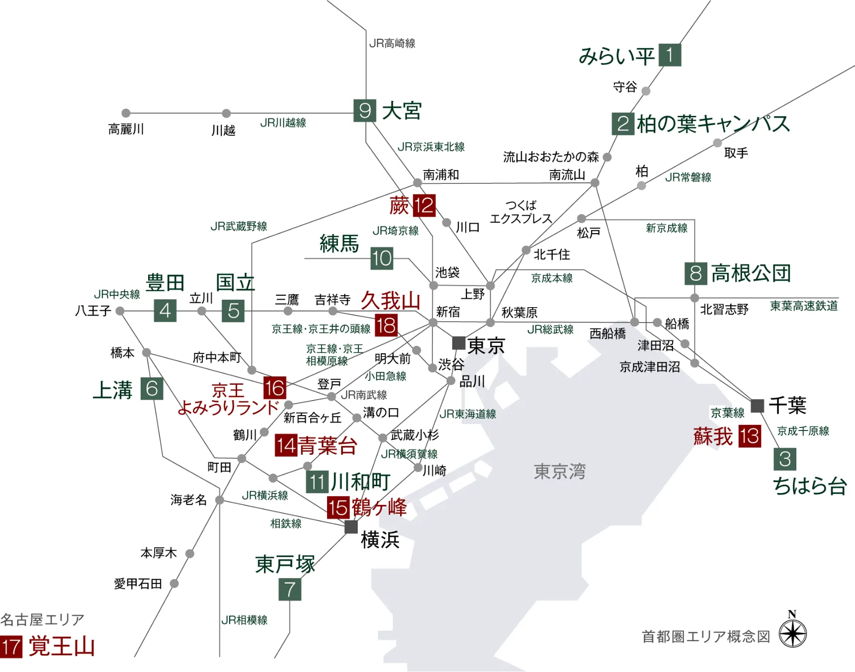 首都圏エリア概念図